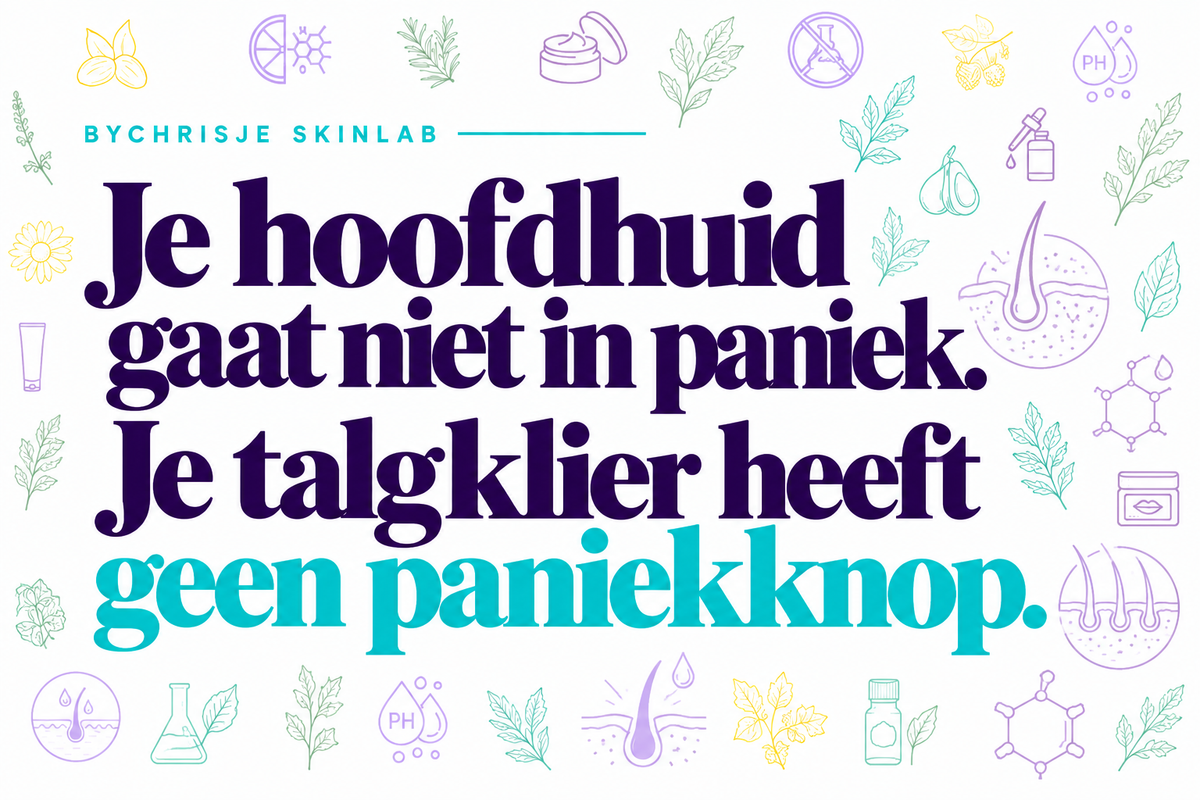 Je hoofdhuid gaat niet in paniek — je talgklier heeft geen paniekknop