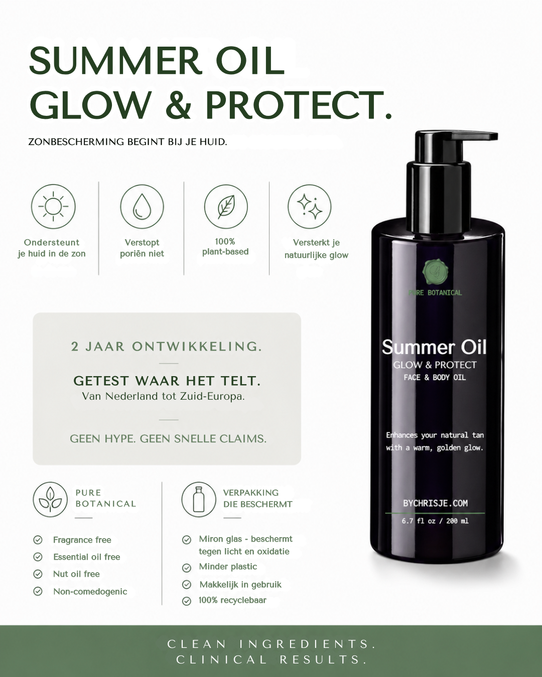 Summer Oil – Glow & Protect | Beschermende Face & Body Oil - Botanical Aroma